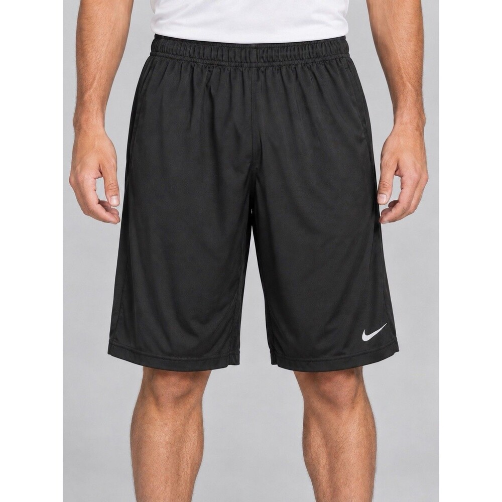 Nike Dri-FIT Men’s Black Athletic Shorts Size L Mesh Lined Running Gym